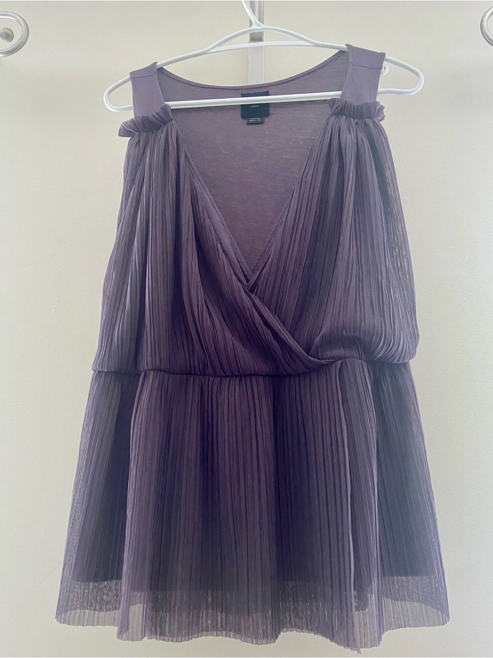 Deletta Pleated Surplice Camisole in Dusty Lavender